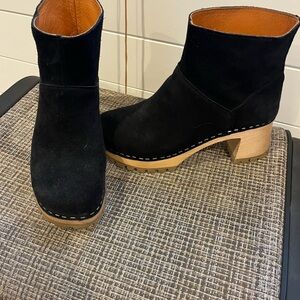 Swedish Hasbeens Black Suede Boot